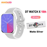 DT Watch 10 Smartwatch DT Watch X AMOLED 46mm Screen Video Play Local Music 4GB NFC ChatGPT Compass Smartwatch For Apple Android