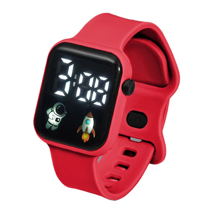 New Student Smart Watch Men's and Women's Astronaut Rocket Touch Screen Sports Electronic Watch Children's Festival Gift