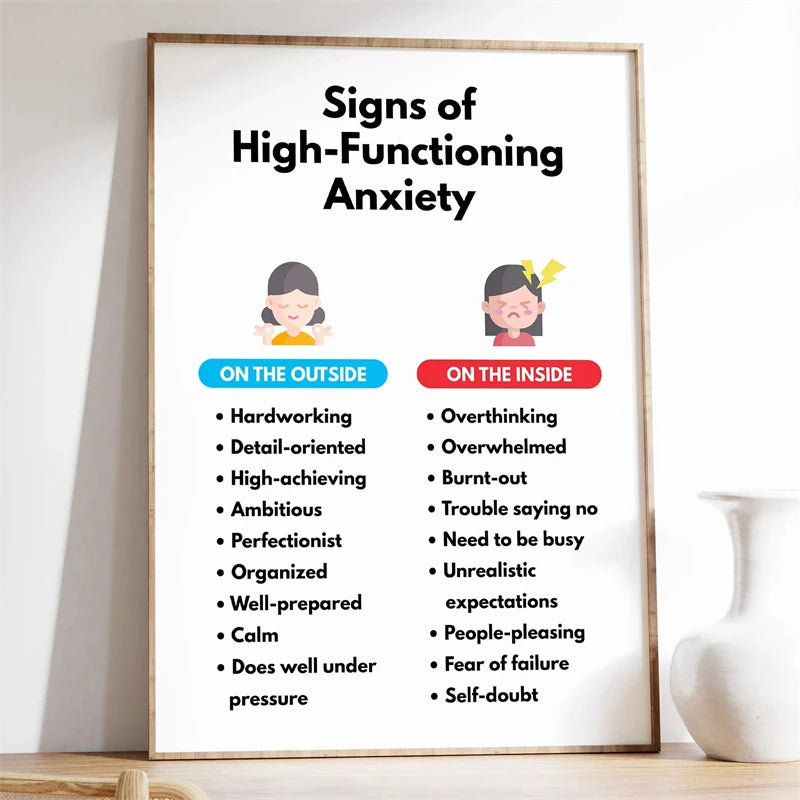 Mental Health Poster Encouragement Prints Calm Corner Canvas Painting Therapy Wall Art Picture Classroom Home Decoration