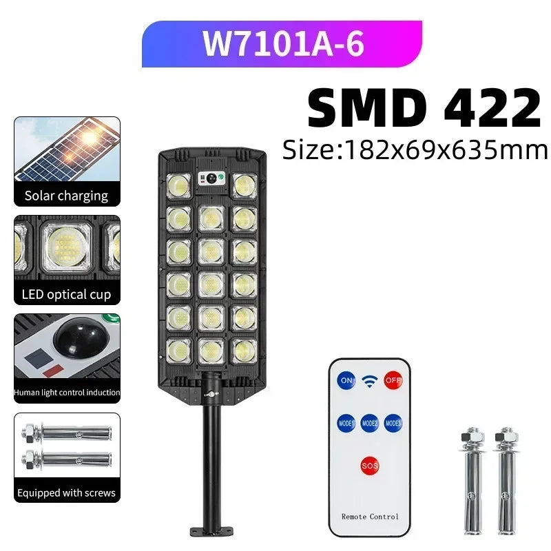 713COB Outdoor Powerful Solar Lights Lighting House Country Garden Wall Lamp Motion Sensor Waterproof 598 LED Solar Street Light