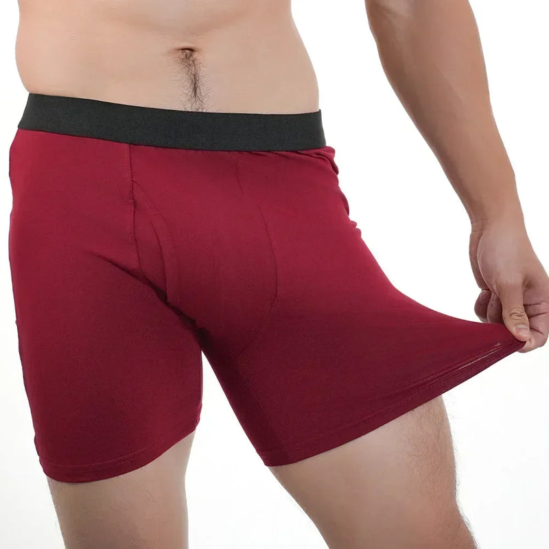 Man Mid-Long Boxer Shorts Sport Underwear Cotton Underpants Sexy Boxershorts Breathable Panties Large Boxers Hombre Men's Gifts