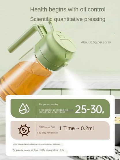 2 in1 Oil Spray Bottle Plastic Kitchen Barbecue Cooking Olive Oil Dispenser Oil Jar Baking Vinegar Soy Sauce Spray Container