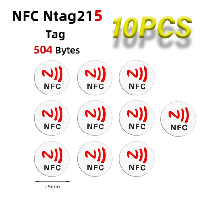 10 pçs coloful etiqueta de leitura rápida nfc adesivo 13.56 mhz 540bytes rfid nfc etiqueta adesivos etiquetas adesivas para telefones nfc auto-adesivo