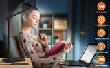 Double Head LED Desk Lamp,Dual Swing-arm Table Lamp for Home Office,5 Color Modes and 5 Dimmable,Modern Eye-Caring Piano Lamp
