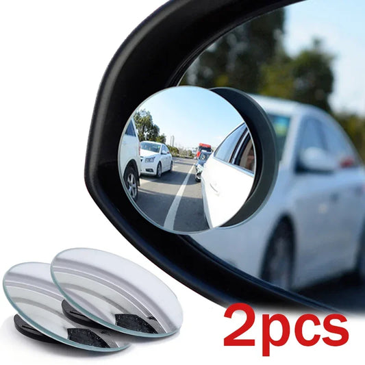 Car Blind Spot Wide Angle Adjustable Mirror, Auxiliary Rearview Mirror, 360° Rotation, Small, Round, Convex, Reversing