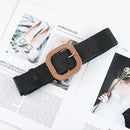 Summer Fashion Women Straw Belt Casual Bohemian Wide Summer Braided Waistbelt  Buckle Elastic Female Straw Waist Belt