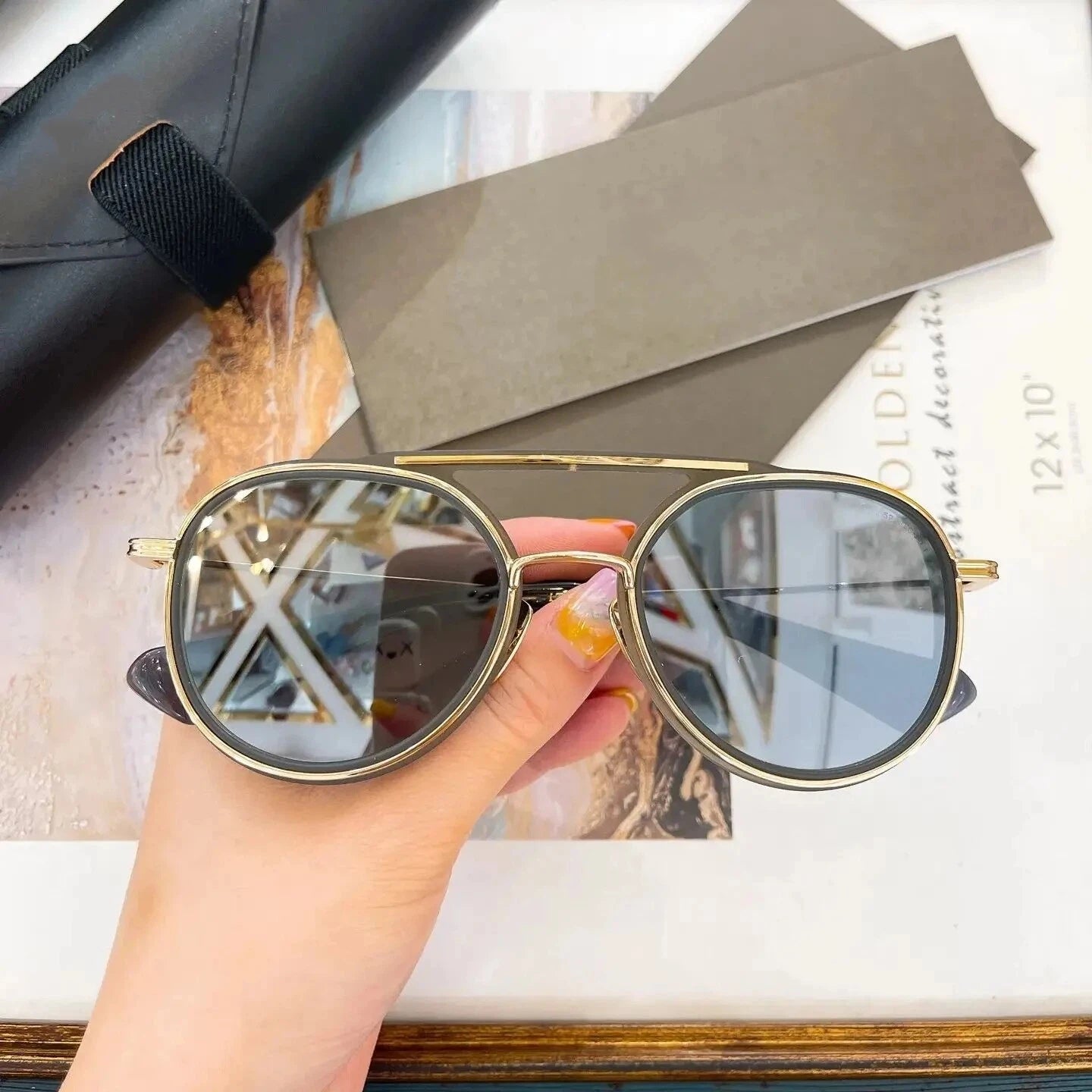 Original Factory For DIYTA DT GLD-52 With Brand Box Top Quality Alloy Frame Luxury Retro Business Popular Men Women Sunglasses