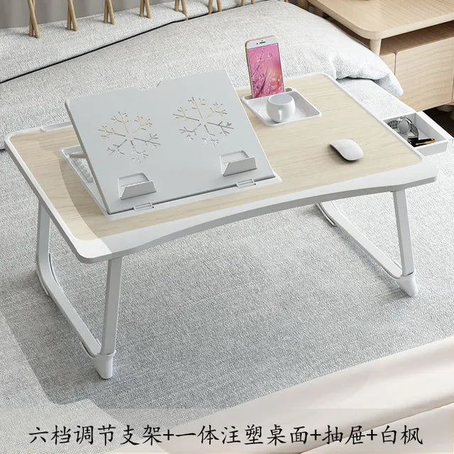 Computer Table Laptop Desk for Bed Office Desk Multifunctional Table Lap Board Foldable 6-Speed ​​Height Adjustment Stand 