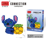 Linkgo Sanrio Building Block Pen Holder Luffy Stitch Chopper Pochacco Kuromi DIY Assembly Super Mario Puzzle Mini Bricks Toys