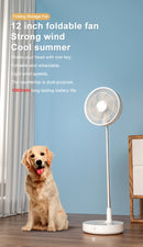 P30 Rechargeable Standing Fan 12 Inch 10800mAh Electric Folding Fan for Desktop Floor Wireless Portable Fans for Home Camping