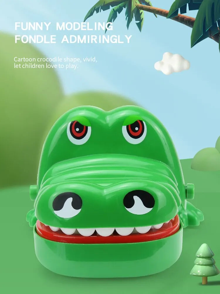 Juguetes de dientes de cocodrilo para niños. Juegos de dentista con mordeduras de cocodrilo. Divertido juego de bromas de la suerte para fiestas y niños.