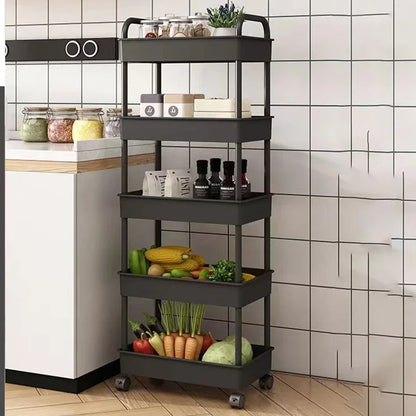 Mobile Bookshelf Trolley Household Kitchen Organizers And Storage Rack Home Bathroom Cart With Wheels Living Room Snacks Shelves