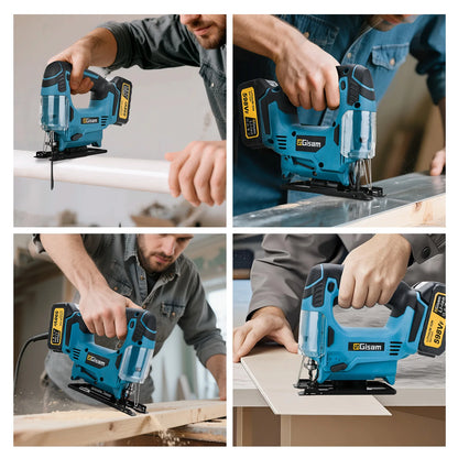 Gisam 26mm Electric Jigsaw Portable Cordless Saw Multi-Function Wood Cutting Woodworking Machines For Makita 18V Battery pin