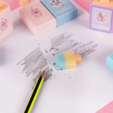 Cartoon Cute Kawaii Magic Ice Cream Rubber Eraser Novelty Stationery Office School Supplies