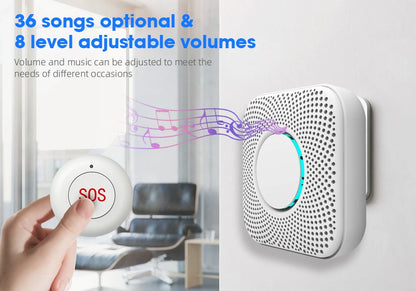 Emergency Button Wireless Remote Call SOS Button 433MHz Caregiver Pager Home Secure Alarm System For Patient Elderly