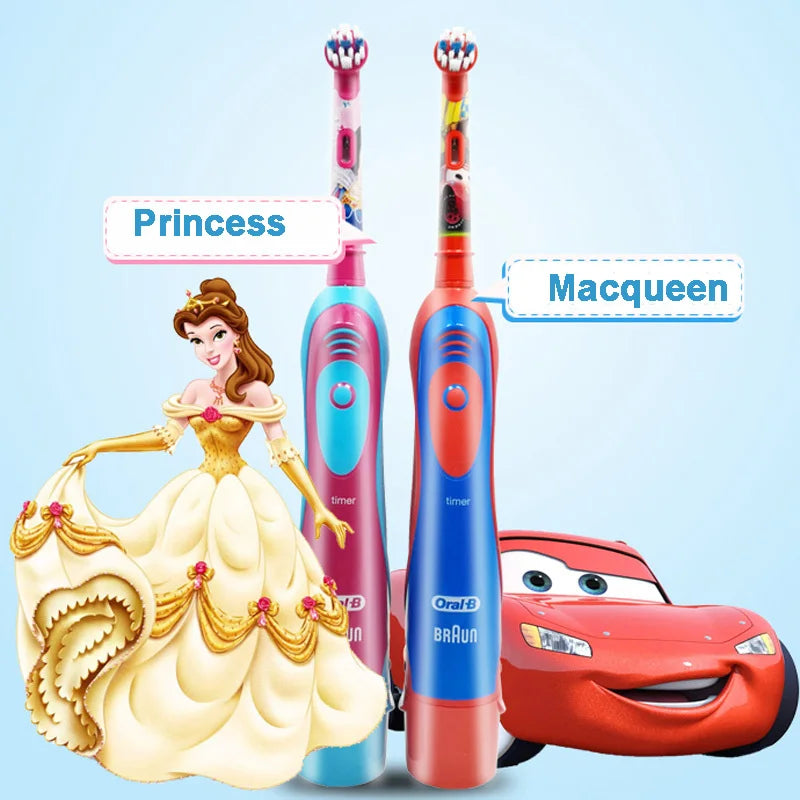 Oral B Electric Toothbrush Soft Bristle Protect Gum for Kid Waterproof Timer Teeth Brush with Extra Supplement Brush Head Refill