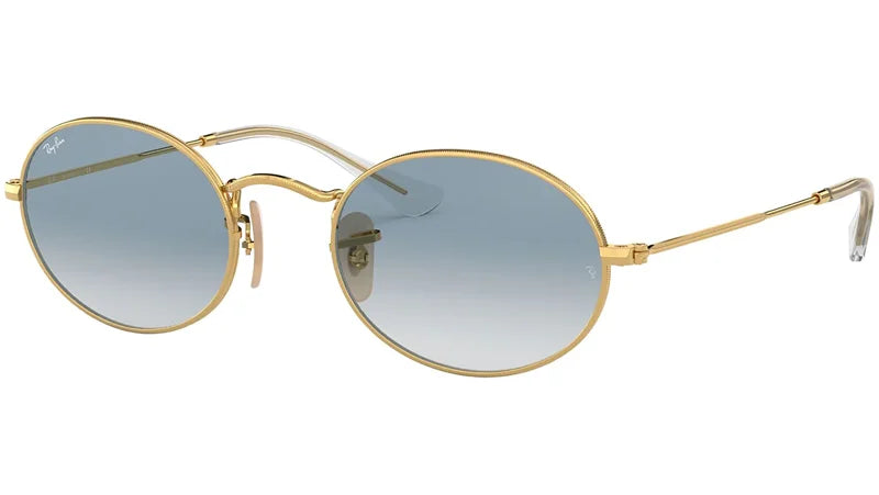 Ray-Ban Original Classic RB3547 Oval Flat Glass Lens Sunglasses in Box