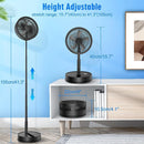 Wireless Folding Desk Fan Telescopic Outdoor Travel Camping Floor Low Noise Fan With 7200 mAh USB Rechargeable Fan  Standing Fan