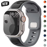 For Iwatch Series 11 10 9 8 7 6 5 4 SE3 Ultra 1 2 Silicone Strap Sports Band for Apple Watch 49mm 46mm 45mm 44mm 42mm 41mm 40mm