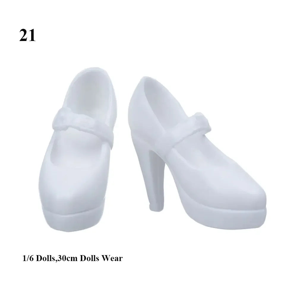 1Pair 1/3 1/6 Doll Shoes Fashion Female Doll Boots Plastic Doll Multistyles Long Knees Boots Fit Foot Length 2cm Dolls Shoes