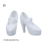 1Pair 1/3 1/6 Doll Shoes Fashion Female Doll Boots Plastic Doll Multistyles Long Knees Boots Fit Foot Length 2cm Dolls Shoes
