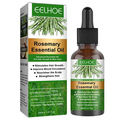 Aceite esencial de romero para el crecimiento del cabello, cuidado orgánico del cuero cabelludo, nutritivo, brillante y saludable. 