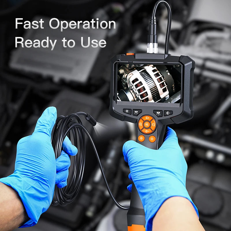 Cámara endoscópica industrial con pantalla IPS de 4,3 pulgadas, IP67, resistente al agua, HD1080P, lente de 8 mm, para inspección de tuberías y alcantarillado, boroscopio para coche.