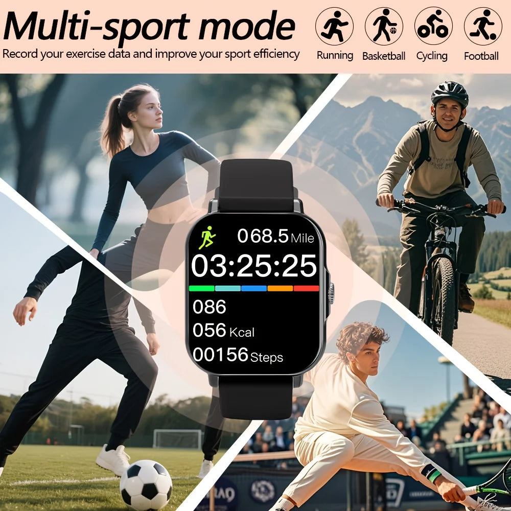 LAXASFIT 2026 New Smartwatch Bluetooth Calling Music Playback Heart Rate & Blood Pressure Monitoring Unisex Holiday Gift