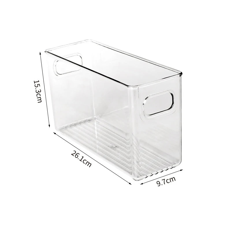 Transparent Refrigerator Storage Box Vegetable Fruit Organizer Fridge Clear Container for Kitchen Food Drinks Storage