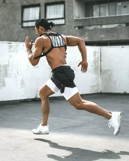 Men's Sports Shorts Anime Performance Shorts Printed Men GYM Casual Sport Compression Shorts Workout Running Mesh 2 in 1 Shorts