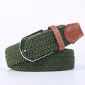 107/120/130cm UNISEX Casual Knitted Pin Buckle Women Belt Woven Canvas Elastic Expandable Braided Stretch Jeans Belts for Men
