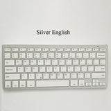 Bluetooth Keyboard Mini Ultra Thin Portable Wireless Keyboard Spanish Russian Layout for Tablet/iPad/Laptop/Phone