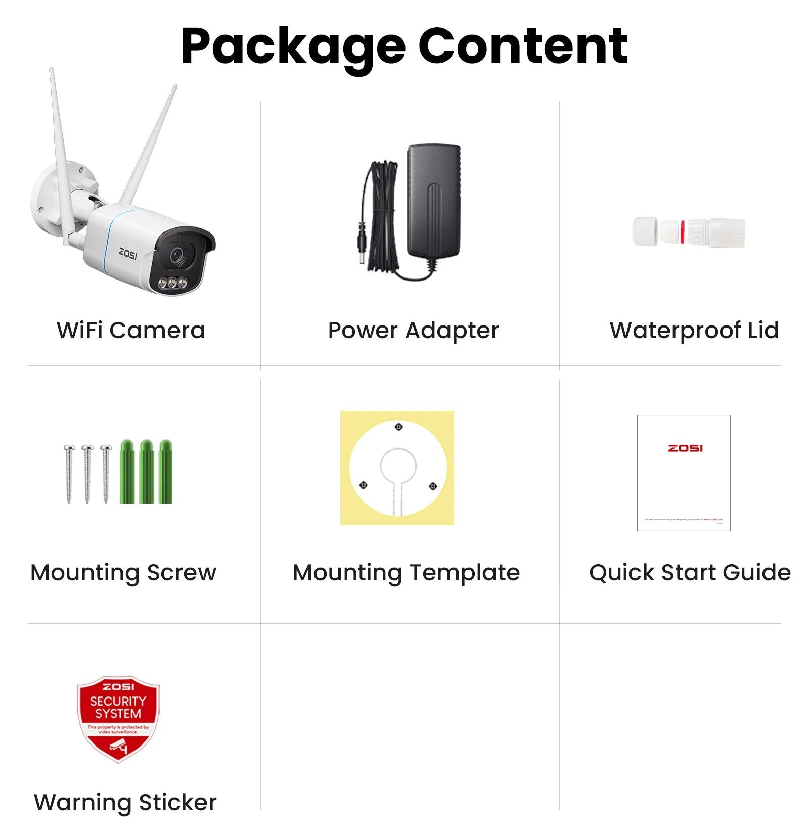 ZOSI C186A 4K 8MP/5MP Aurora Lux WiFi Camera True Full Color Night 2.4/5GHz WiFi AI Detection Outdoor HD CCTV Video Surveillance