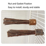 Natural Apple Tree Wood Pet Parrot Raw Wood Fork Tree Branch Stand Rack Squirrel Bird Hamster Branch Perches Chew Bite Toys