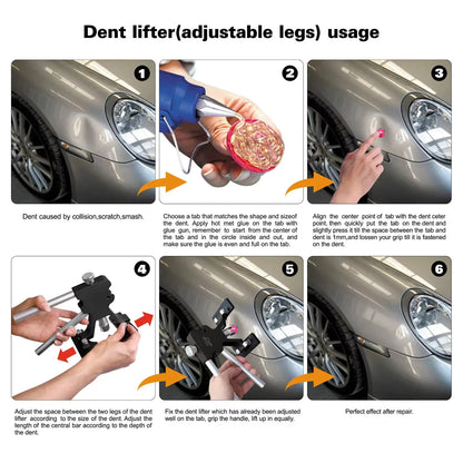 Super PDR Car Body Dent Repair Film Car Maintenance Auxiliary Tool For Repairing Car Body Dents Paintless Dent Repair Gasket Set