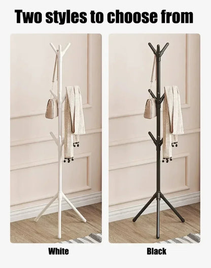 2025 New Standing Coat Rack Hook Household Clothes Hanger Floor Standing Bedroom Clothing Storage Rack Save Space Clothing Racks