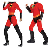 Mr Mrs Incredibles Cosplay Elastigirl Hulk Spider Family Adult Suit Jumpsuit Bodysuit Halloween Costumes Jumpsuit
