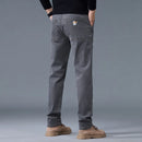 Fashion Print Six-Pocket Jeans Small Straight Cut Style Men's Casual Comfortable Fit Clothing