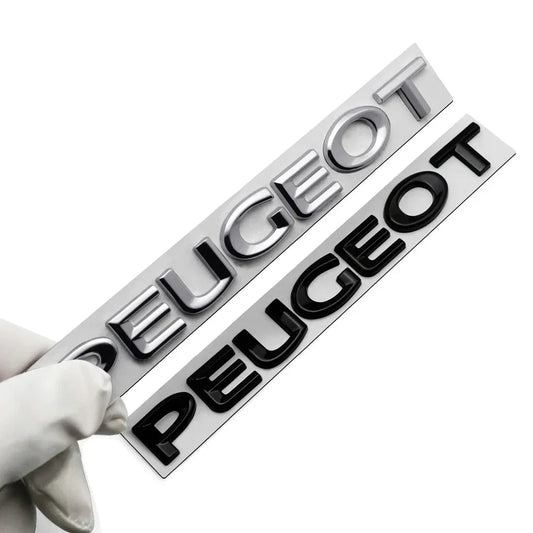 Metal Car Rear Trunk Badge Tail Letter Emblem Sticker for Peugeot 107 108 206 207 208 301 307 308 407 408 2008 5008 Exterior