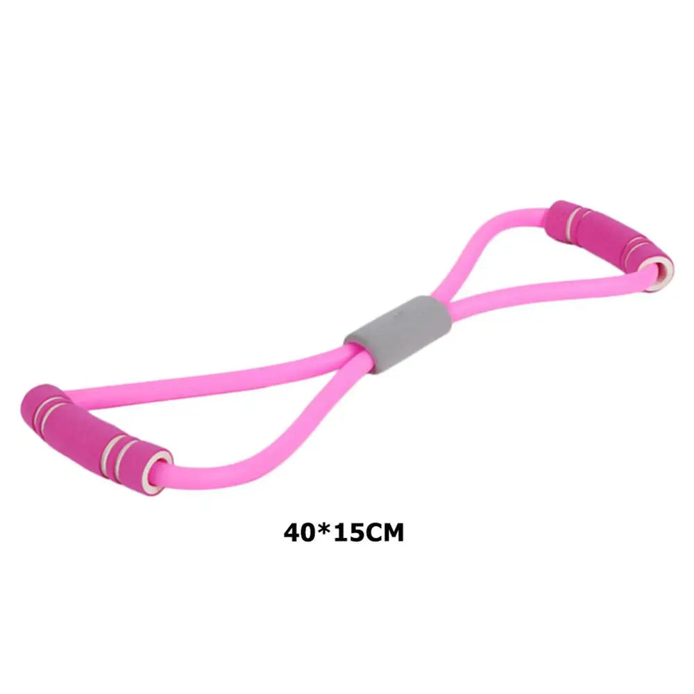 Gym 8 Word Elastic Band Chest Developer Rubber Expander Rope Sports Workout Resistance Bands Fitness Equipment Yoga Training