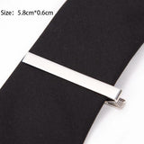New Tie Clips for Men's Metal Necktie Bar Dress Shirts Tie Pin for Wedding Ceremony Metal Silver Color Tie Clip Man Accessories