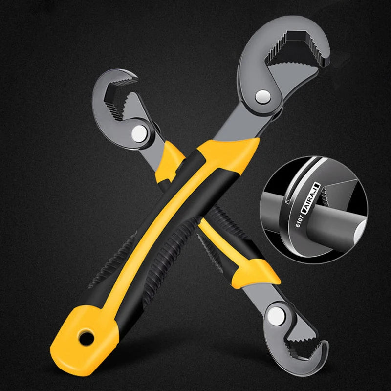 AIRAJ Universal Wrench Multifunctional Opening Wrench Adjustable Ratchet Spanner Hand Repair Tools