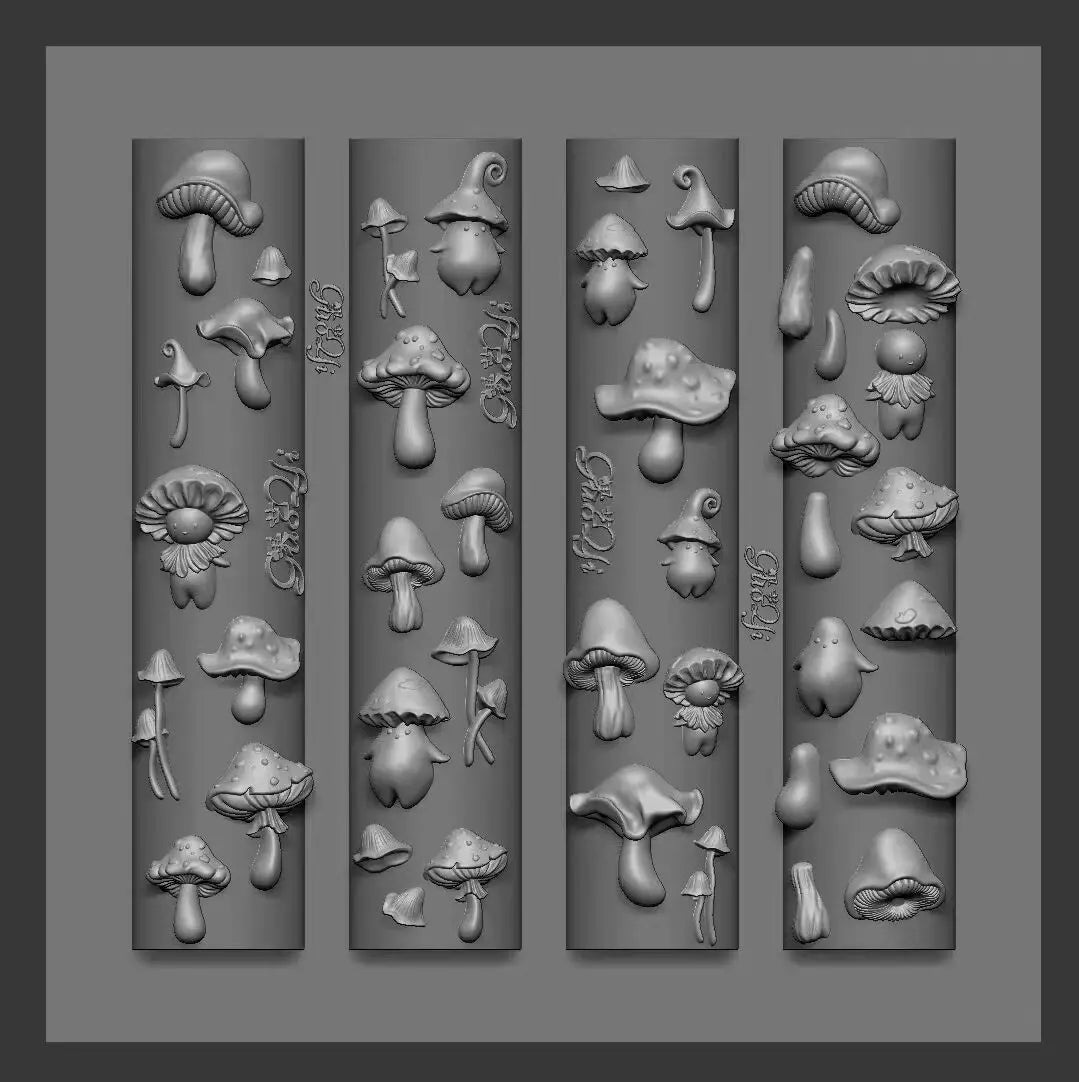 1pc Bowknot Candles Jellyfish Shell Rose Leaf  3D Acrylic Mold Nail Art Decoration Nails DIY Design Silicone  Nails Mold