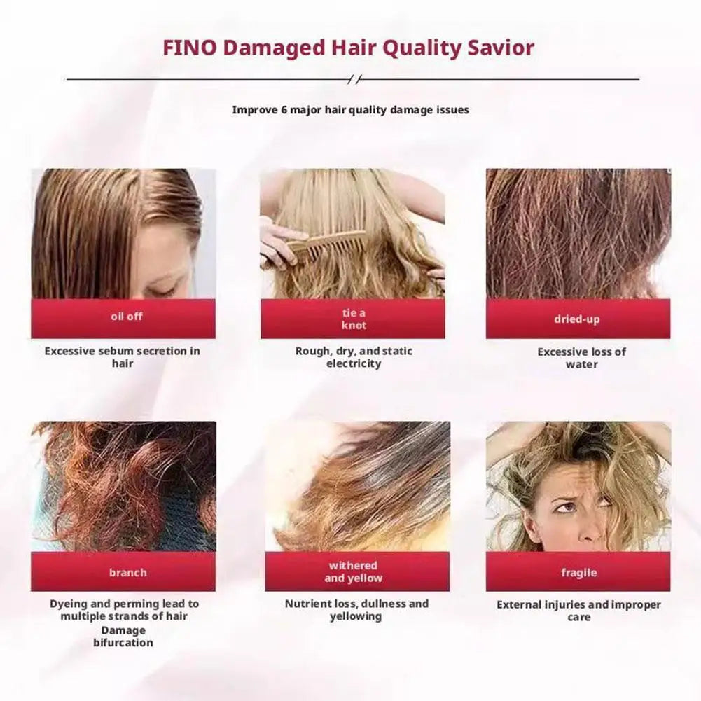 Fino Premium Touch Hair Care Set – Shampoo, Conditioner & Hair Mask, Japan Original, Deeply Nourish, Improve Frizz, Oil Control