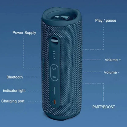 Nuevo altavoz Flip6 Bluetooth multifunción TWS con subwoofer portátil para exteriores, altavoz dual inalámbrico para cine en casa.