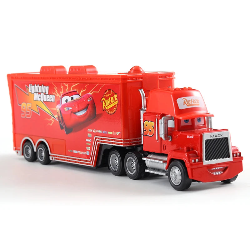 Disney Pixar Cars 2 3 Toys Lightning McQueen Truck Jackson Storm Uncle Mack 1:55 Diecast lorry trailer Model Child kids Gift