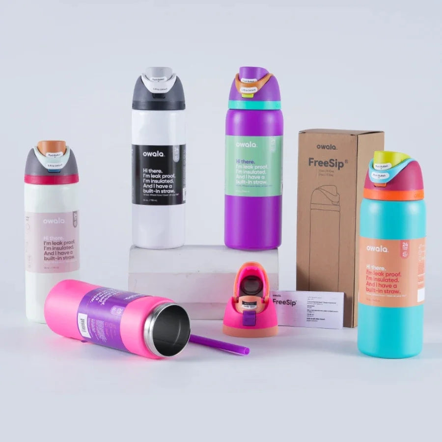 2024 New Owala Insulated Stainless Steel Water Bottle with Straw, BPA-Free Sports Water Bottle, Great for Travel, 24Oz/32 Oz,304