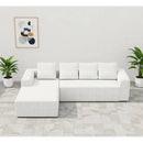 Cloud-shaped corner sofa with L-shaped chaise lounge, suitable for living room and bedroom, no assembly required.