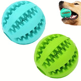 Dog Toy Ball That Leaks Food, Bouncy Rubber Ball for Dogs, Molar Chew Toy, Bite-Resistant Pet Teeth Cleaning Toy, Dog Accessories