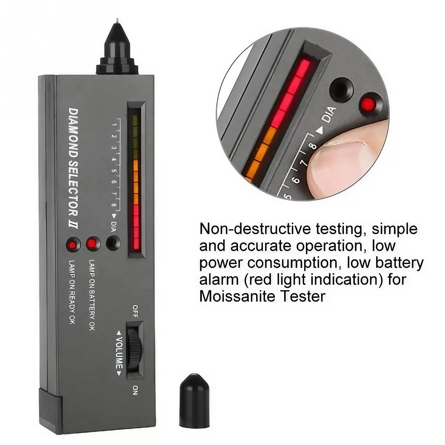 STONEGO Thermal Conductor Diamond Pen Hardness Tester Detecting The Authenticity of Diamonds Jadeite Jade Portable Test Tool